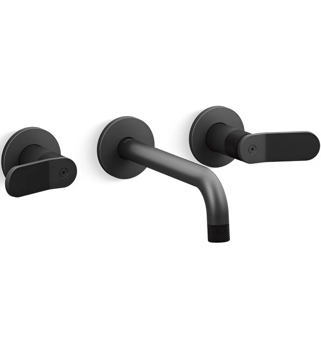 Vòi chậu rửa mặt âm tường nóng lạnh màu chrome Kallista P33353-LV-CP