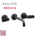Vòi chậu rửa mặt âm tường nóng lạnh màu đen Kallista P33353-LV-BL