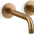 Vòi chậu rửa mặt âm tường nóng lạnh màu đồng Kallista P33353-LV-BLH
