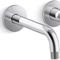Vòi chậu rửa mặt âm tường nóng lạnh màu đồng Kallista P33353-LV-BLH