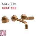 Vòi chậu rửa mặt âm tường, vòi dài màu đồng Kallista P33354-LV-BLH