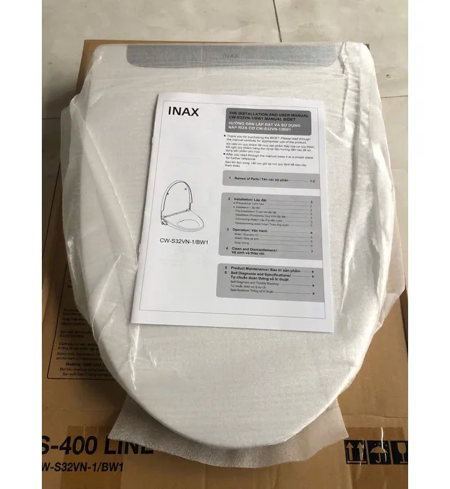 Nắp bàn cầu kết hợp vòi xịt rửa cơ Inax CW-S32VN-1