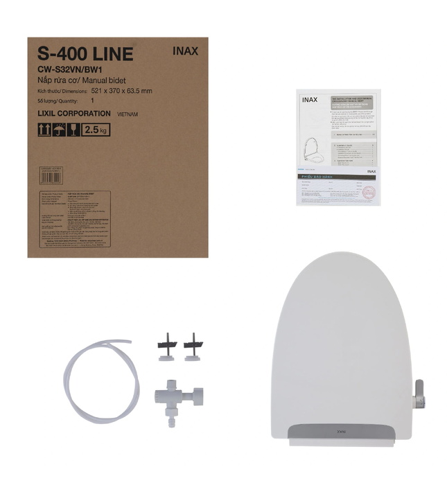 Nắp bàn cầu kết hợp vòi xịt rửa cơ Inax CW-S32VN