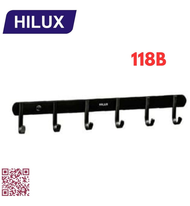 Móc áo 6 vấu màu đen Hilux 118B