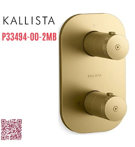 Bộ điều khiển nhiệt độ âm tường – 1 lối ra màu đồng Kallista P33494-00-2MB