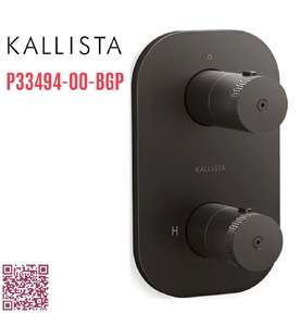 Bộ điều khiển nhiệt độ âm tường – 1 lối ra màu đen Kallista P33494-00-BGP