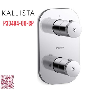 Bộ điều khiển nhiệt độ âm tường – 1 lối ra màu chrome Kallista P33494-00-CP
