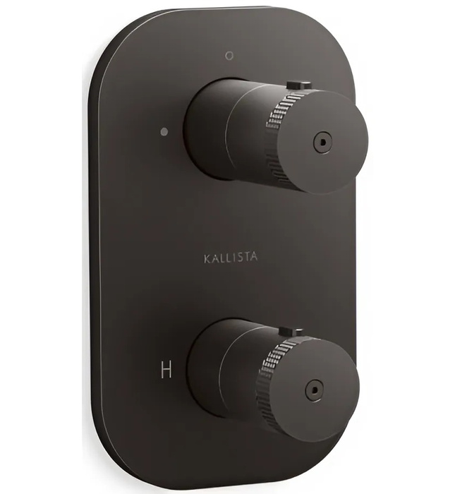 Bộ điều khiển nhiệt độ âm tường – 2 lối ra màu đồng Kallista P33495-00-BLH