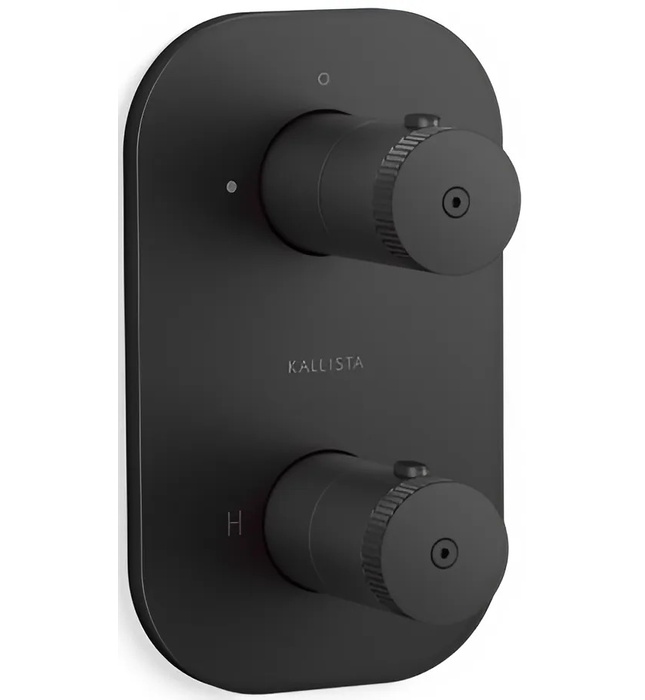 Bộ điều khiển nhiệt độ âm tường – 2 lối ra màu đồng Kallista P33495-00-BLH