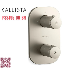 Bộ điều khiển nhiệt độ âm tường – 2 lối ra màu nickel Kallista P33495-00-BN