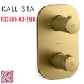 Bộ điều khiển nhiệt độ âm tường – 2 lối ra màu đồng Kallista P33495-00-2MB