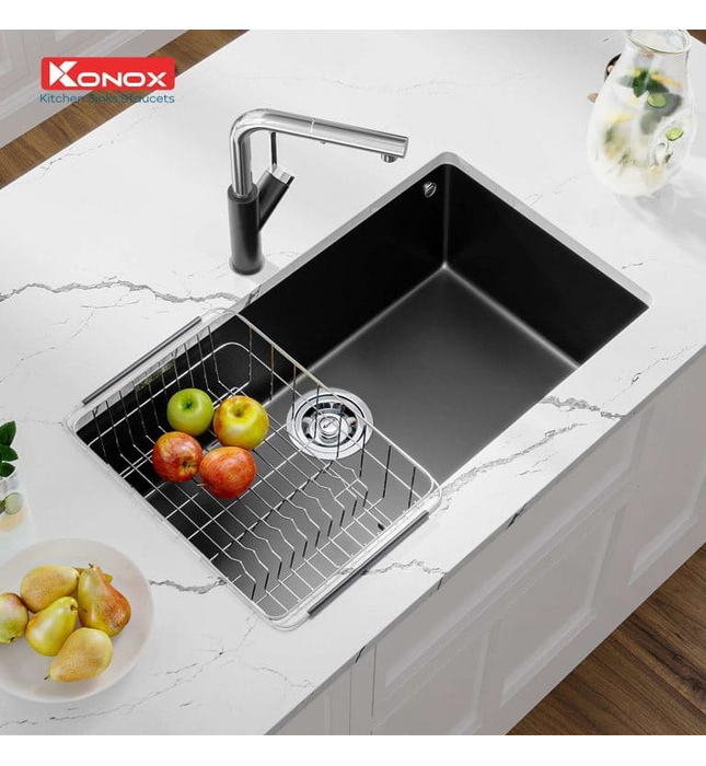 Chậu rửa bát 1 hố Konox Naros 760S-Grey