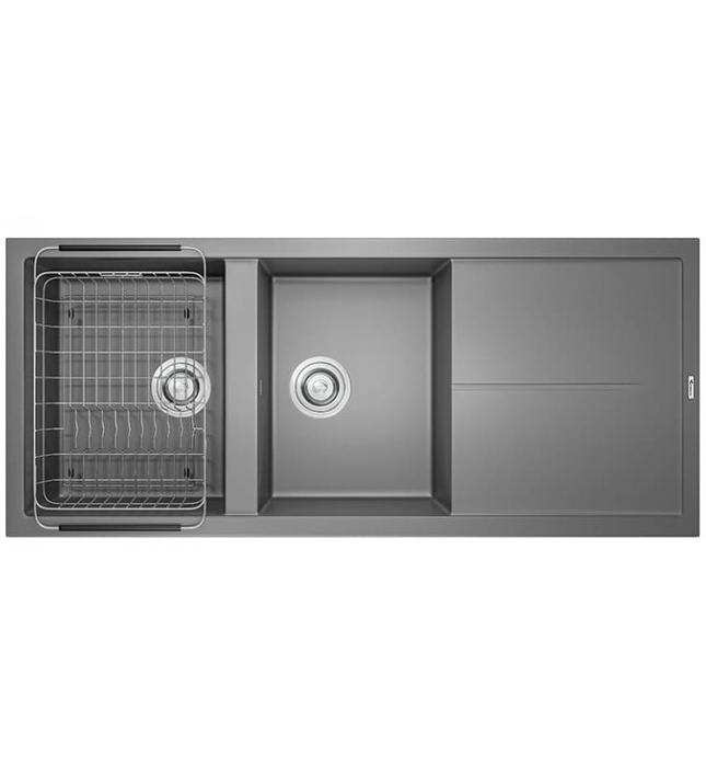 Chậu rửa bát 2 hố bàn phải Konox Livello Smart 1160-Grey