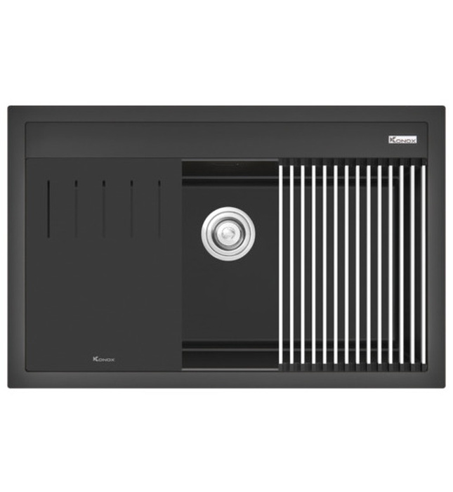 Chậu rửa bát 1 hố Konox Terra 790S Black