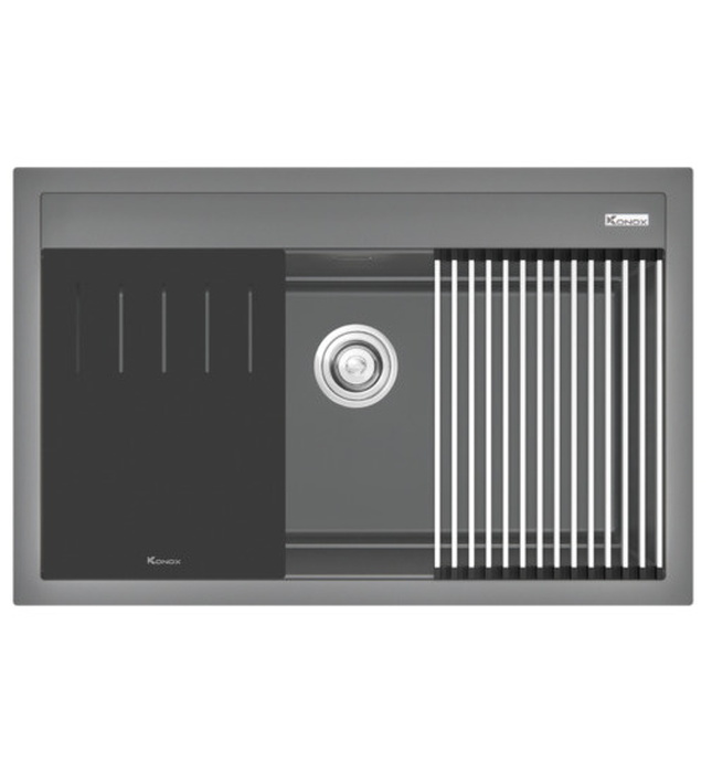 Chậu rửa bát 1 hố Konox Terra 790S-Grey
