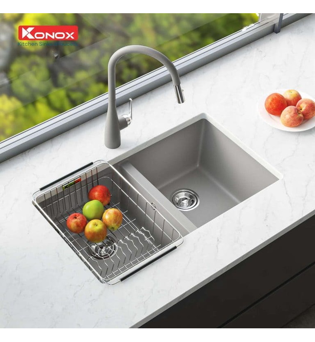 Chậu rửa bát 2 hố Konox Veloci 760D-Grey