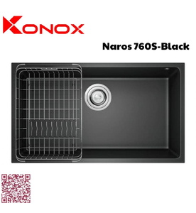 Chậu rửa bát 1 hố Konox Naros 760S-Black