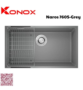 Chậu rửa bát 1 hố Konox Naros 760S-Grey