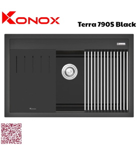 Chậu rửa bát 1 hố Konox Terra 790S Black