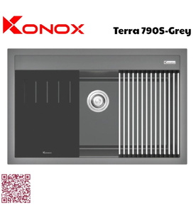 Chậu rửa bát 1 hố Konox Terra 790S-Grey