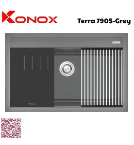 Chậu rửa bát 1 hố Konox Terra 790S-Grey