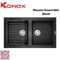 Chậu rửa bát 2 hố Konox Phoenix Smart 860-Black