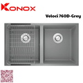 Chậu rửa bát 2 hố Konox Veloci 760D-Grey