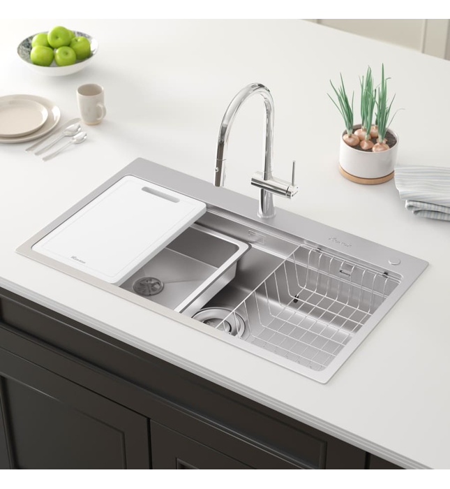 Chậu rửa bát 1 hố Konox KN8751TS Dekor