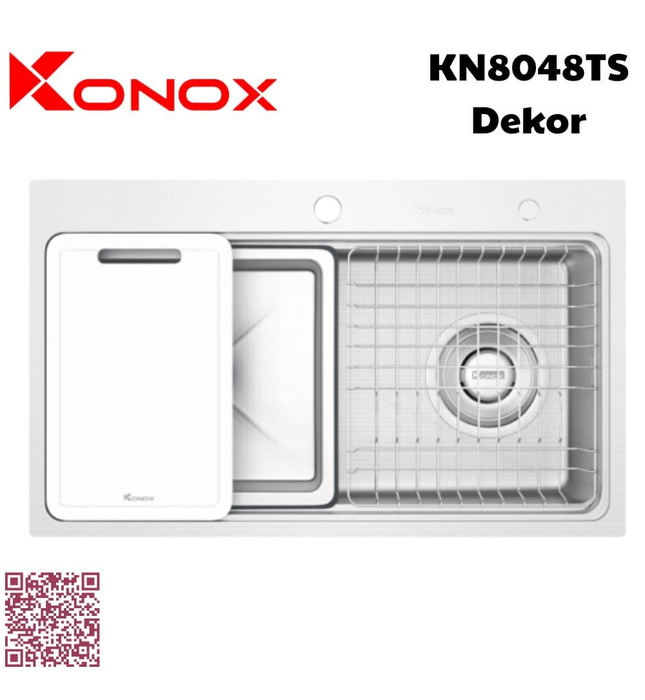 Chậu rửa bát 1 hố Konox KN8048TS Dekor