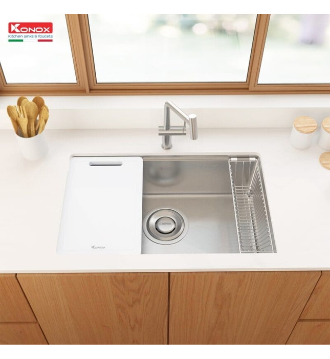 Chậu rửa bát 1 hố Konox TARI 7648SR