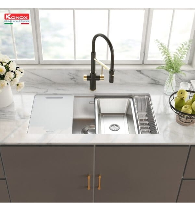 Chậu rửa bát 1 hố Konox TARI 8748SR