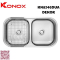 Chậu rửa bát 2 hố Konox KN8246DUA DEKOR