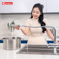 Vòi rửa bát nóng lạnh dây rút Konox Stream Chrome