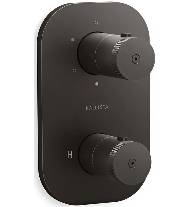 Bộ điều khiển nhiệt độ âm tường – 3 lối ra màu đồng Kallista P33496-00-BLH