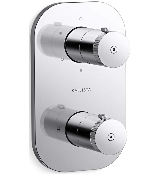 Bộ điều khiển nhiệt độ âm tường – 3 lối ra màu đồng Kallista P33496-00-BLH