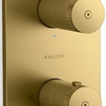 Bộ điều khiển nhiệt độ âm tường – 3 lối ra màu đồng Kallista P33496-00-BLH