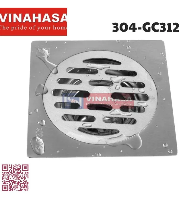 Ga thoát sàn inox304 Vinahasa 304-GC312