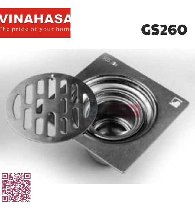 Ga thoát sàn inox201 Vinahasa GS260