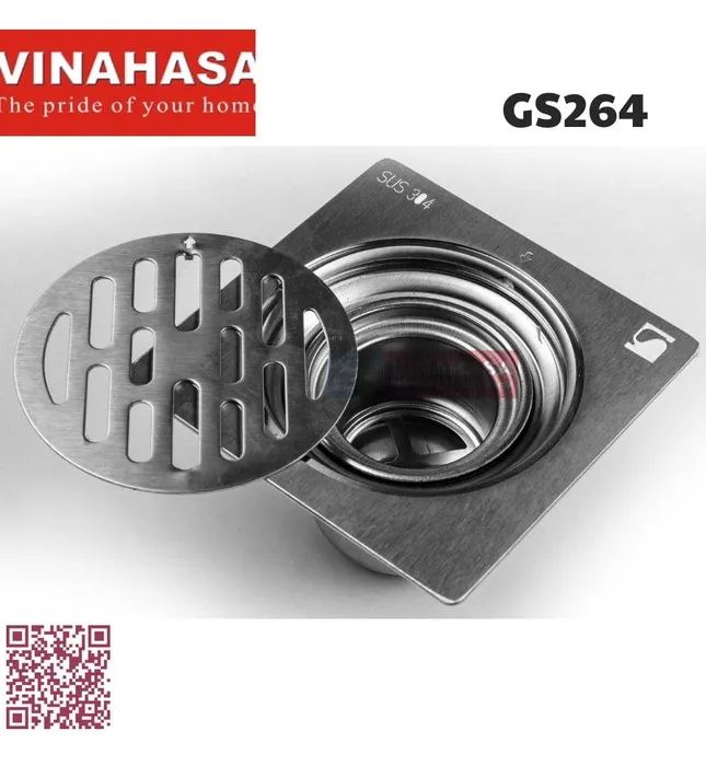 Ga thoát sàn inox201 Vinahasa GS264