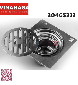 Ga thoát sàn inox304 Vinahasa 304GS323