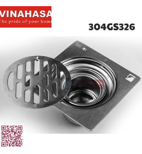 Ga thoát sàn inox304 Vinahasa 304GS326