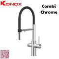 Vòi rửa bát nóng lạnh 3 đường nước Konox Combi Chrome