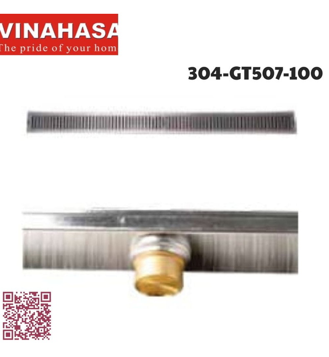 Ga thoát sàn inox304 Vinahasa 04-GT507-100  