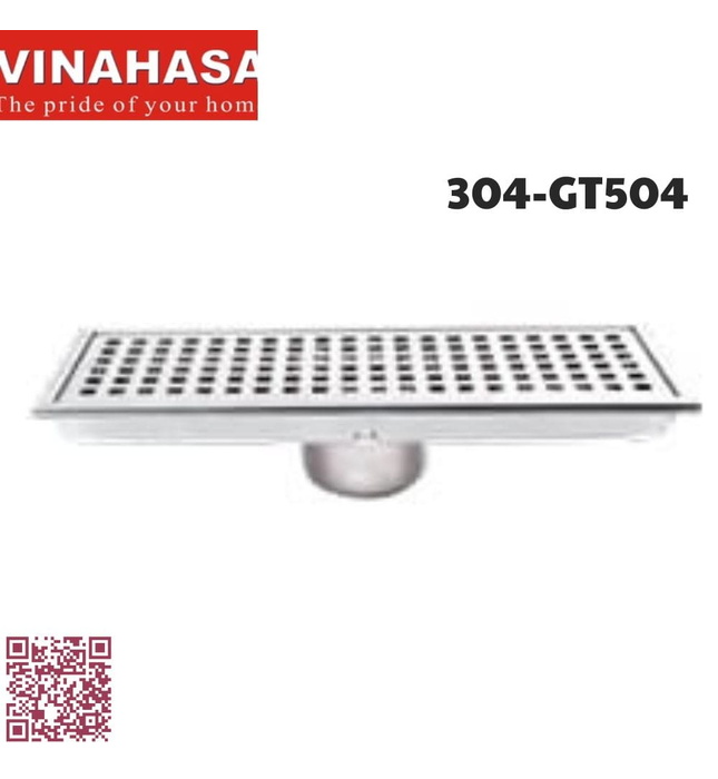 Ga thoát sàn inox304 Vinahasa 304-GT504