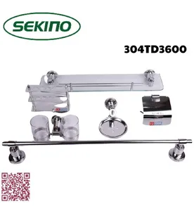 Bộ phụ kiện phòng tắm inox 6 món Sekino 304TD3600