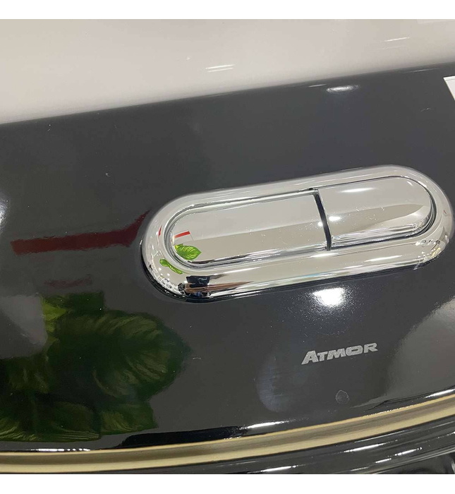 Bồn cầu 1 khối nắp rơi êm màu đen Atmor AT271B