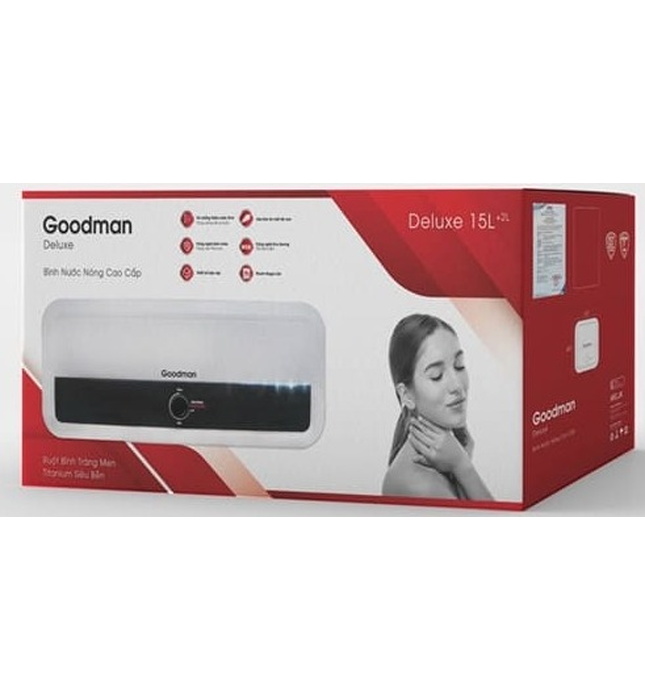 Bình nóng lạnh gián tiếp ngang 15 lít Goodman GN15 