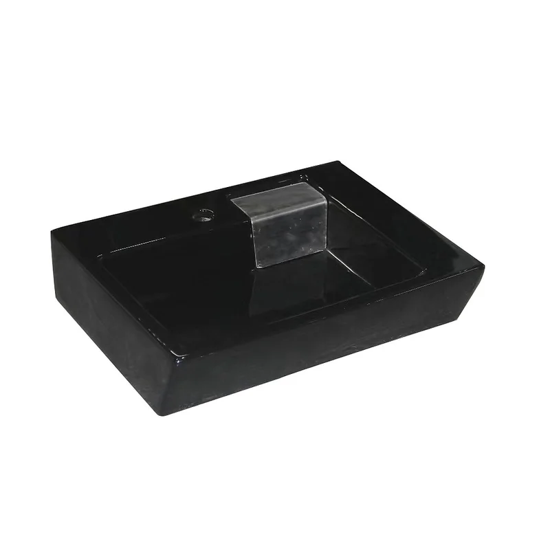 Chậu lavabo dương bàn màu đen ATMOR AT142GB