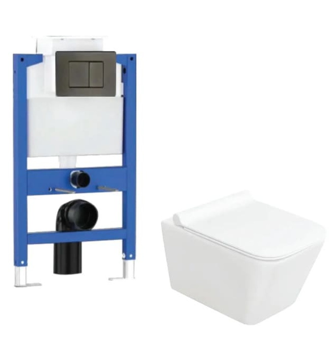 Bồn cầu âm tường gồm kết nước ATMOR AT2178W & AT2003-A