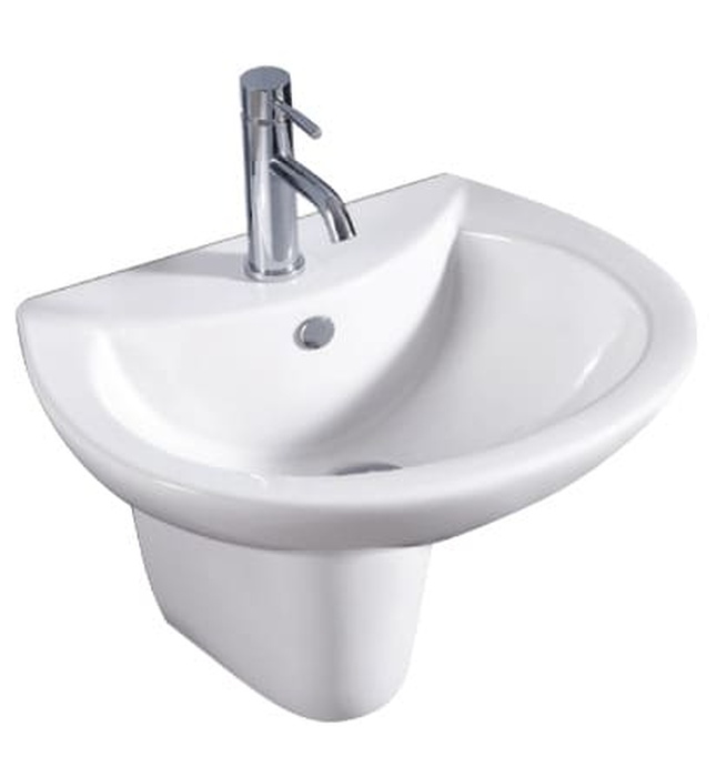 Chậu lavabo treo tường chân lửng ATMOR AT3007D